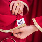 Kimland Robe Traditionnelle Rouge Élégante Fille