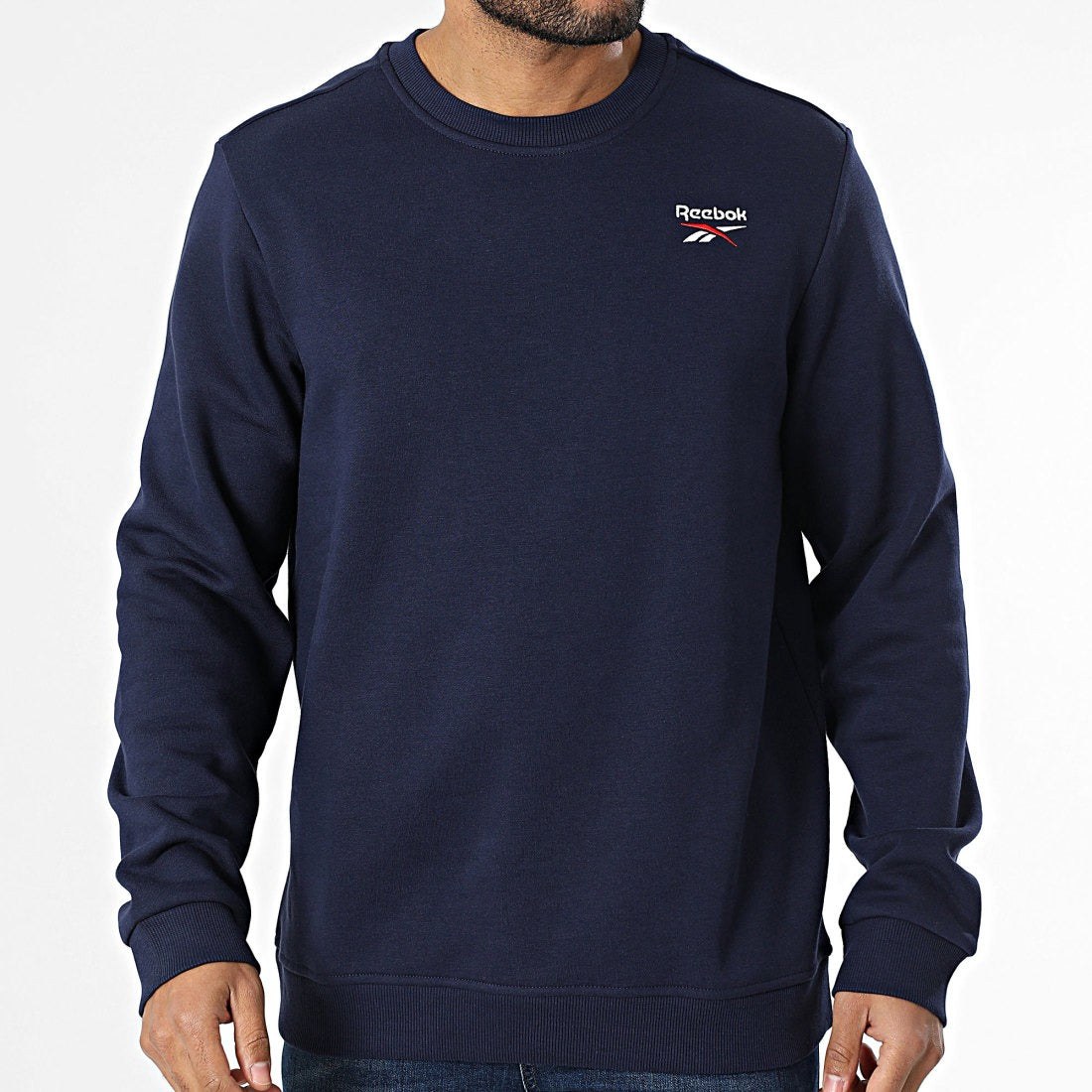 Reebok Sweatshirt Col Rond Logo Classique Homme