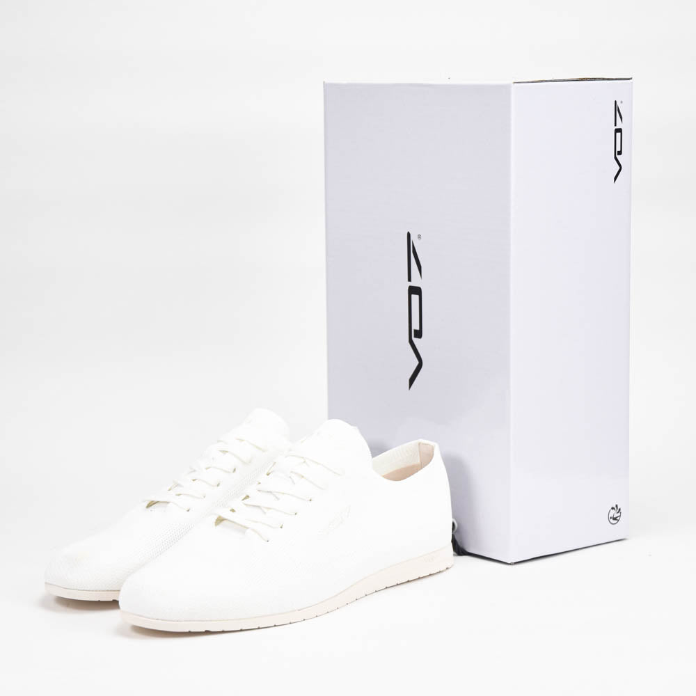 VO7 Baskets Minimalistes en Maille Blanc Homme