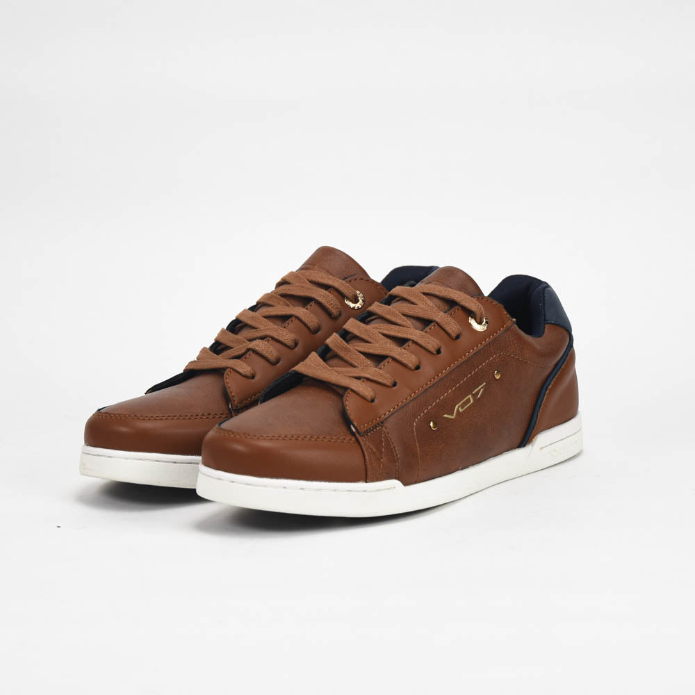 VO7 Baskets Basses Élégantes Marron Homme