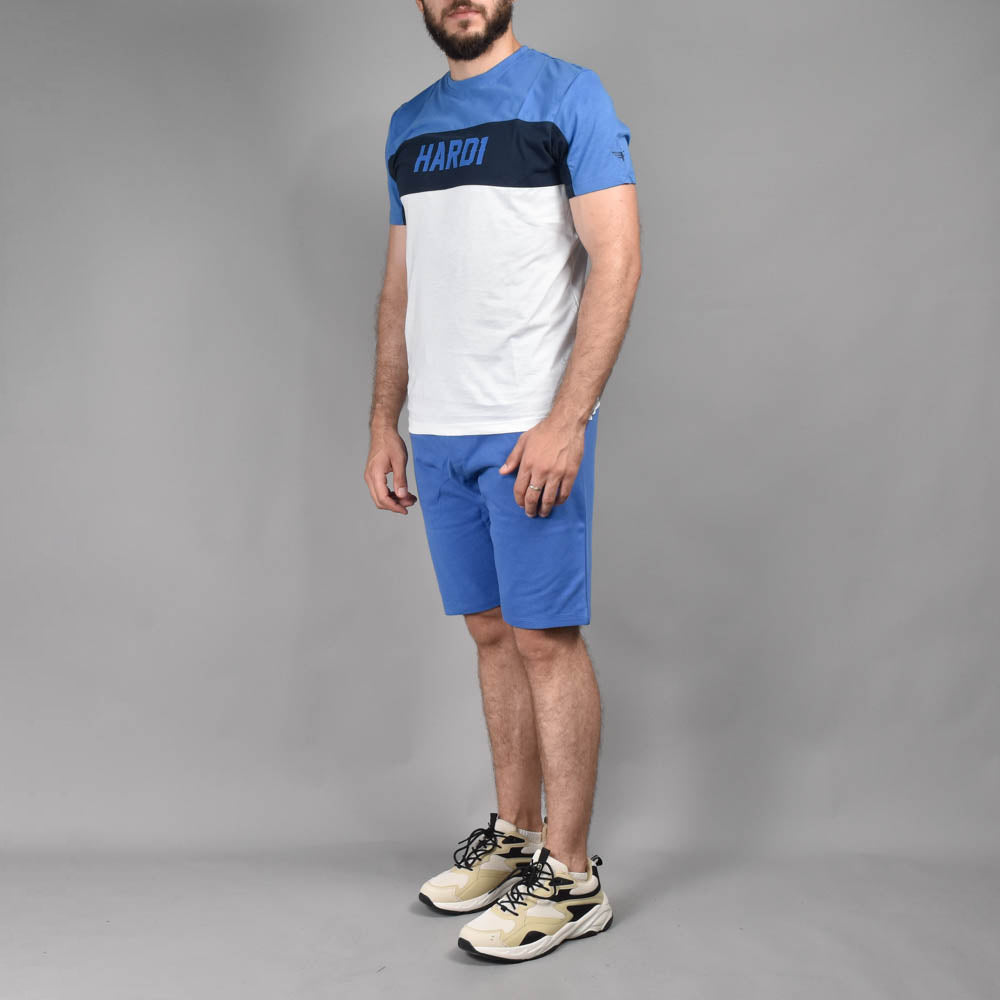 Hardi Ensemble T-shirt et Short Casual Tricolore Homme