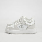 Champion Baskets Rebound Low Scratch Enfant Blanc et Gris