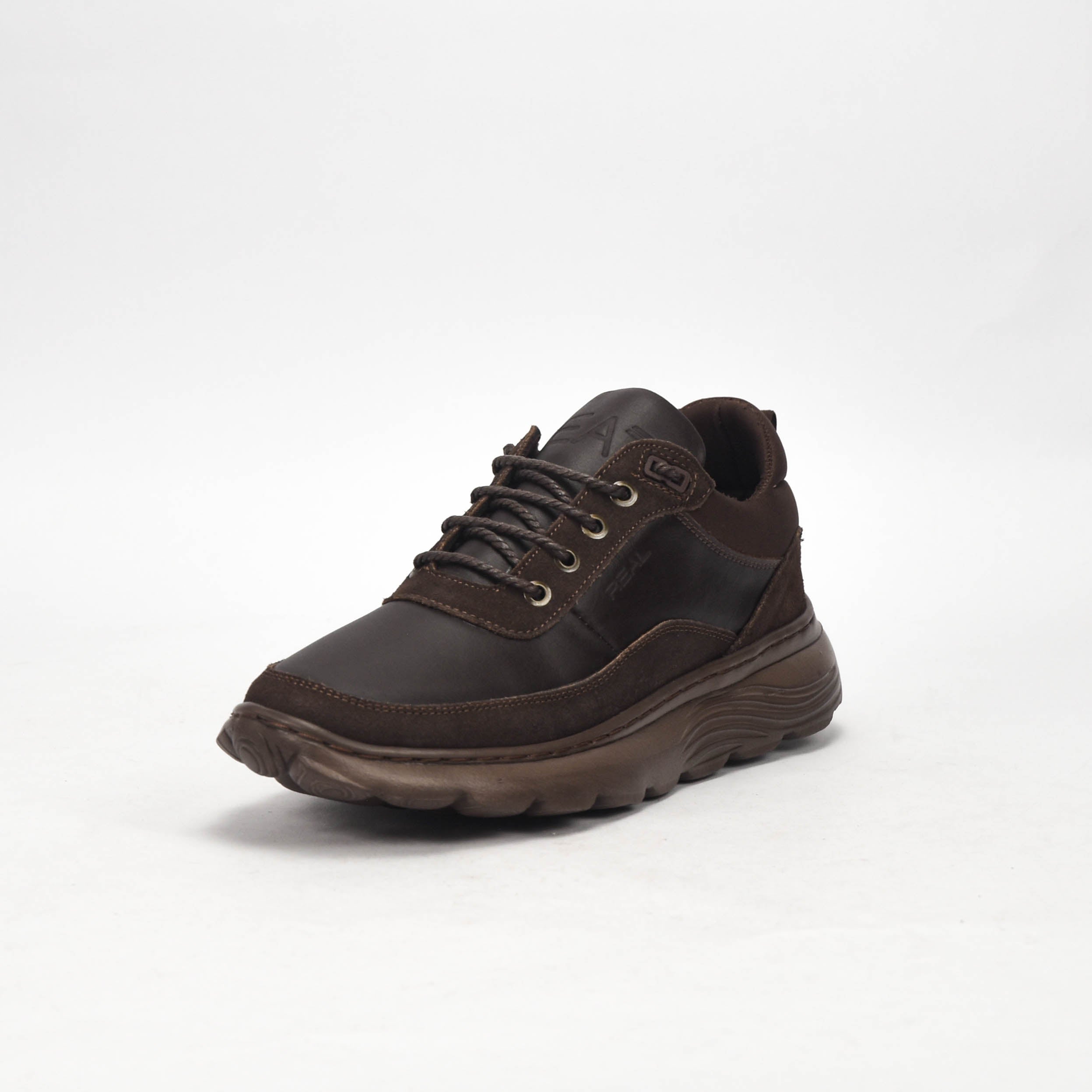Real Shoes Baskets Marron Confortables Homme