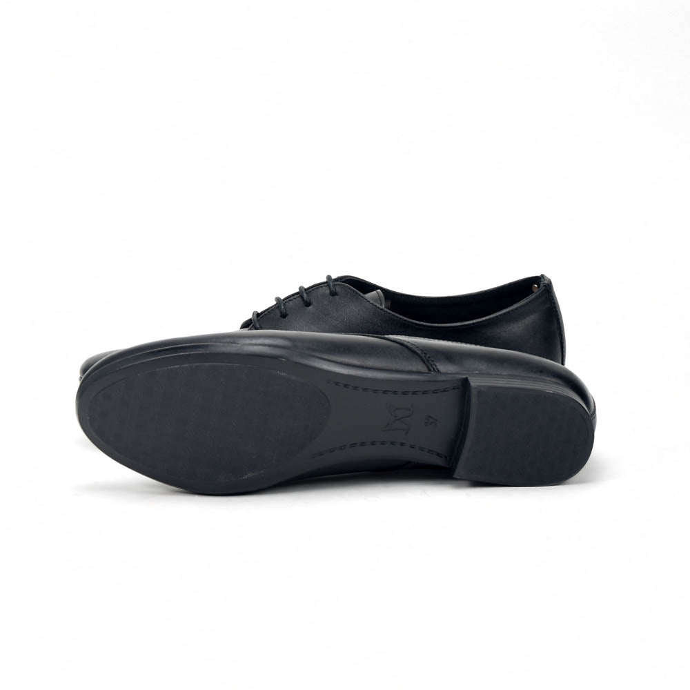 André Chaussures Derby Cuir Noir Élégantes Femme