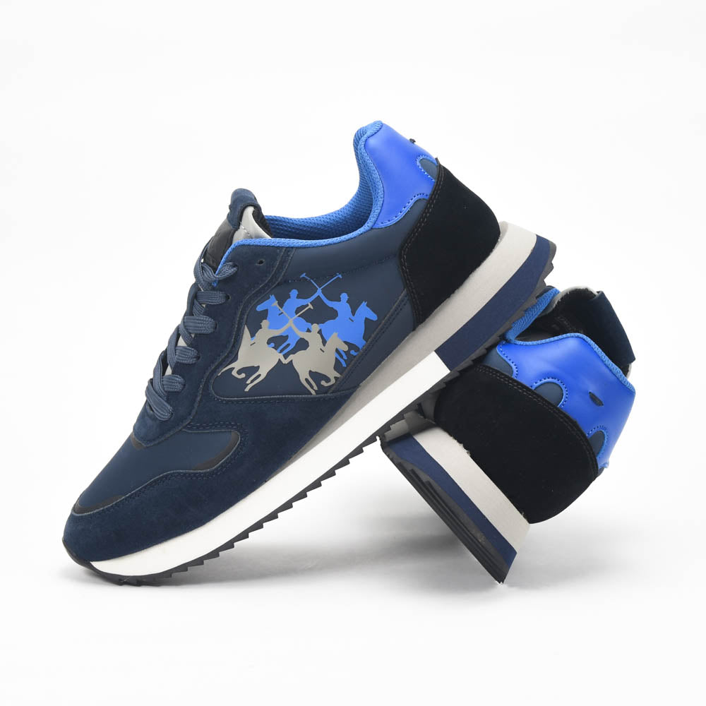 La Martina Baskets Basses Cuir et Daim Élégantes Homme