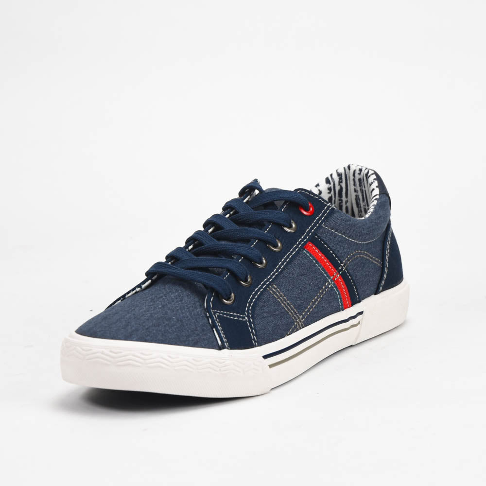 André Baskets en Toile Denim Style Décontracté Homme