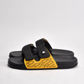 Kito Claquettes Confortables Noir et Jaune Homme