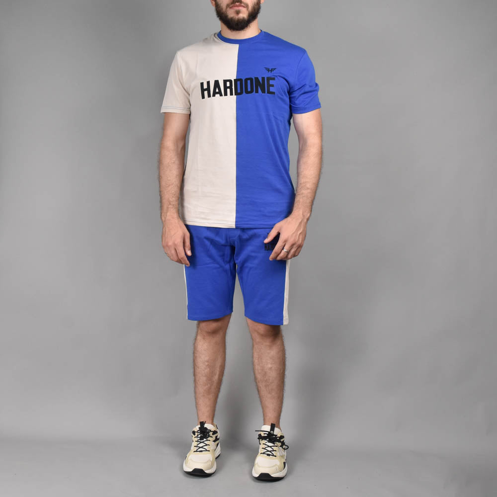 Hardone Ensemble Short et T-shirt Bicolore Homme