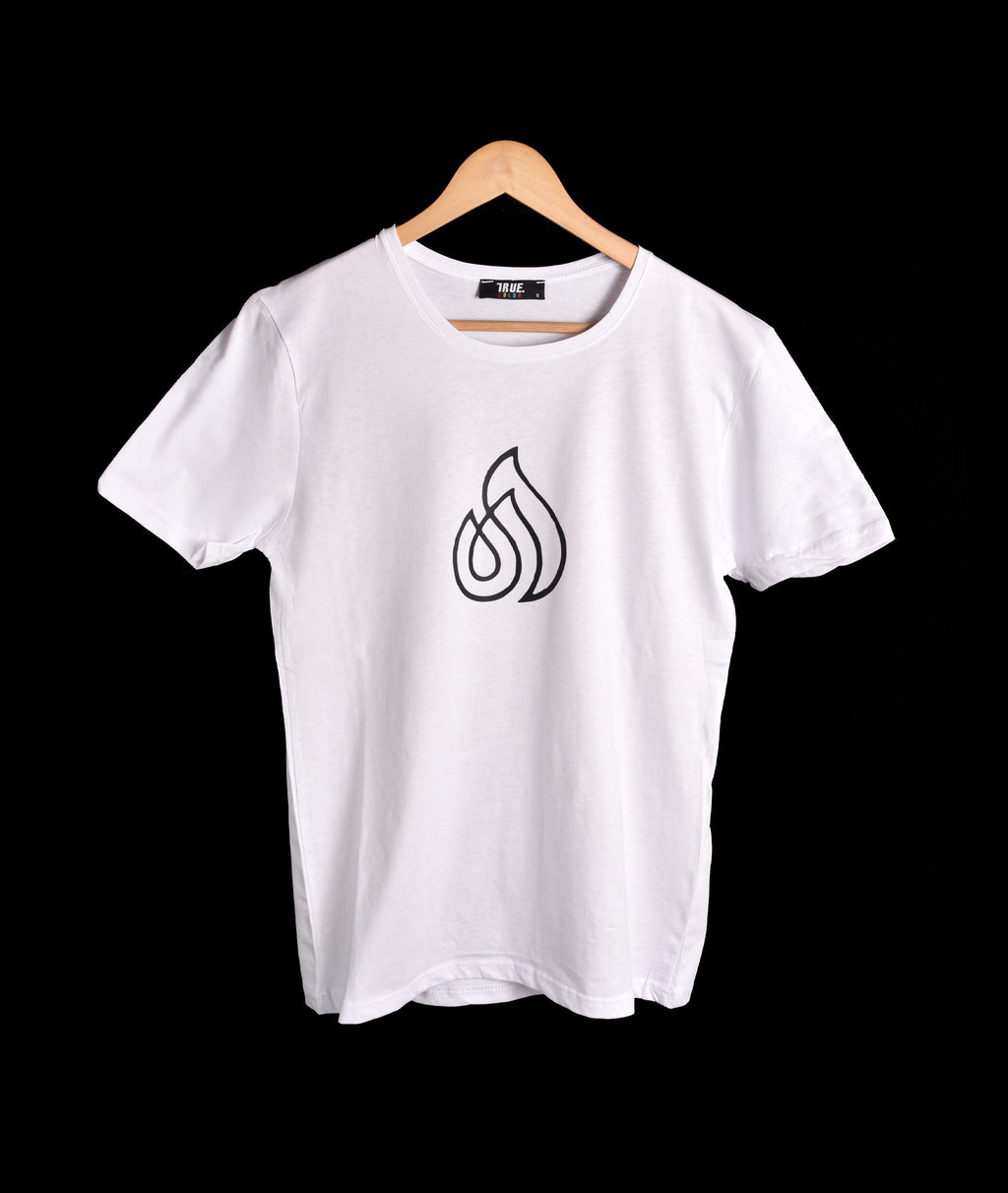 T-shirt BLANC LOGO NOIR