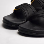 Kito Claquettes Confortables Noir et Jaune Homme