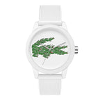 Montre Lacoste Design Crocodile Blanc Élégante Unisexe