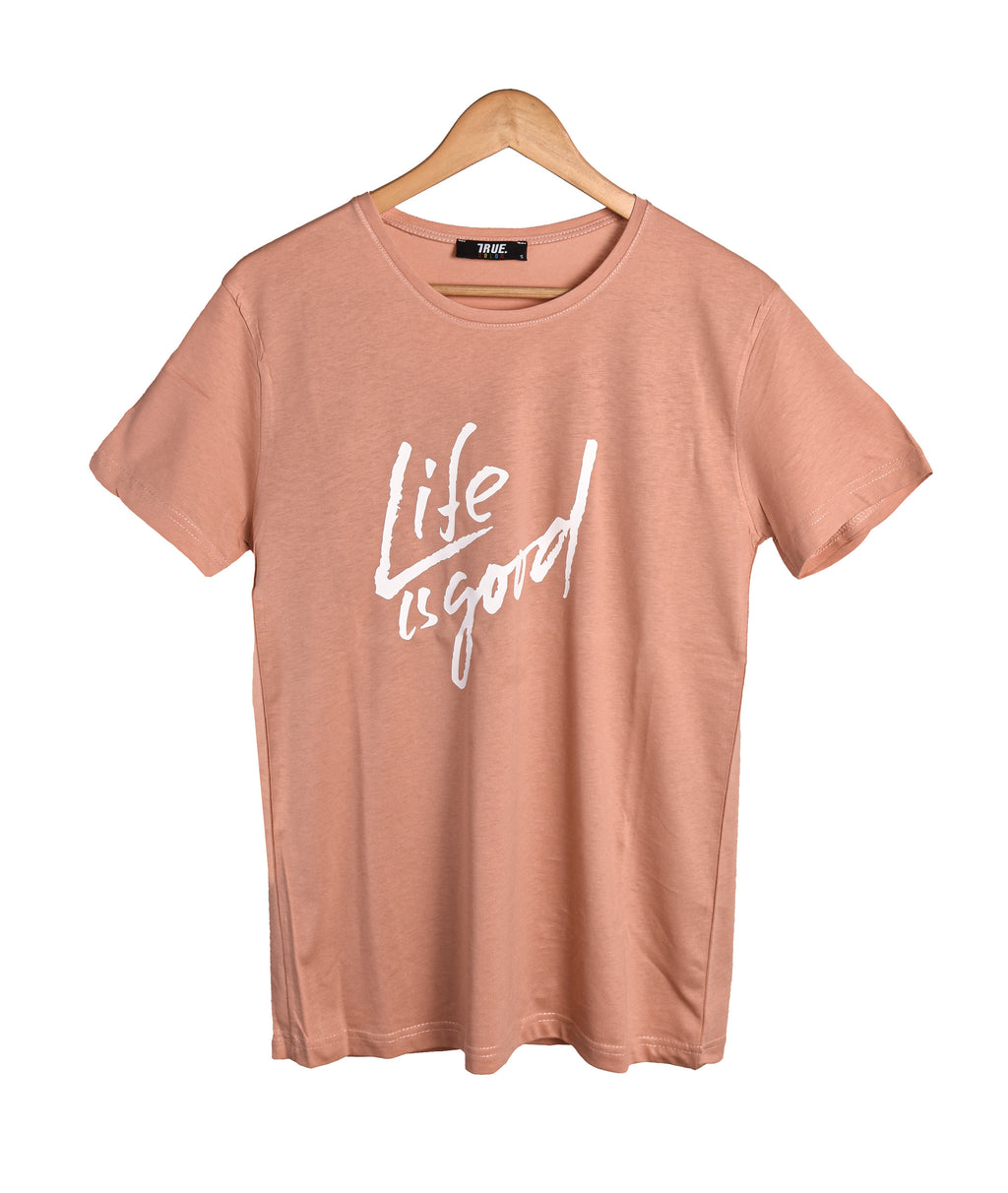 T-shirt SAUMON *LIFE IS GOOD*