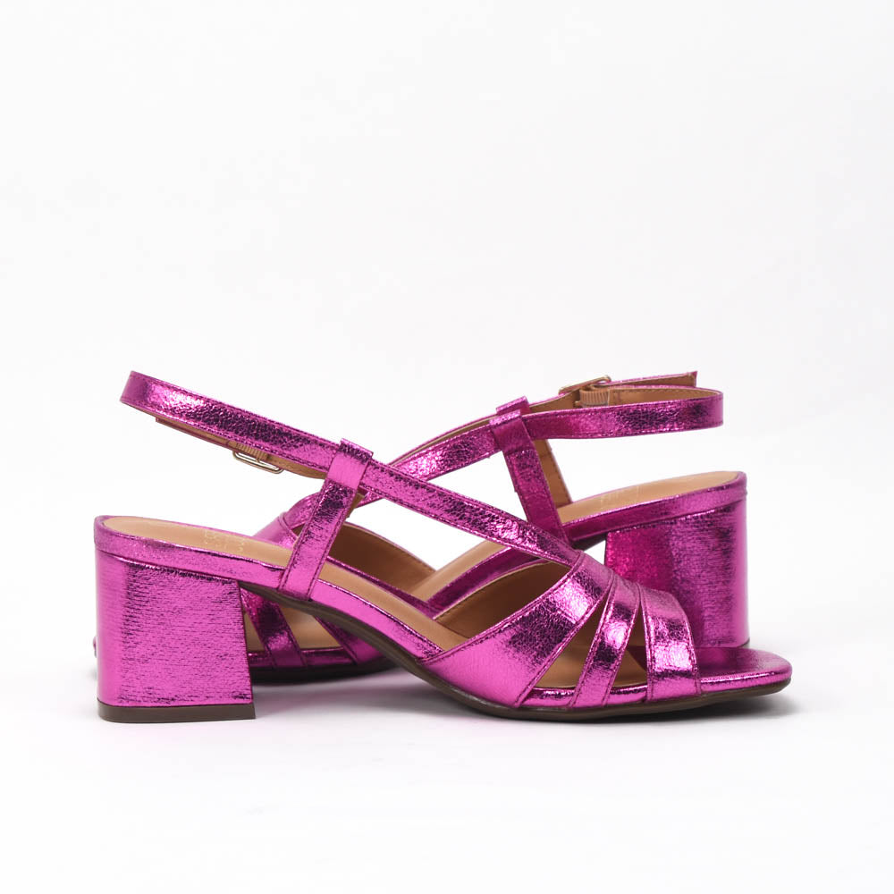 Safety Jogger Sandales à Talons Métallisées Femme