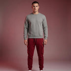 DEPART Pantalon Jogging Cargo Slim Bordeaux Homme