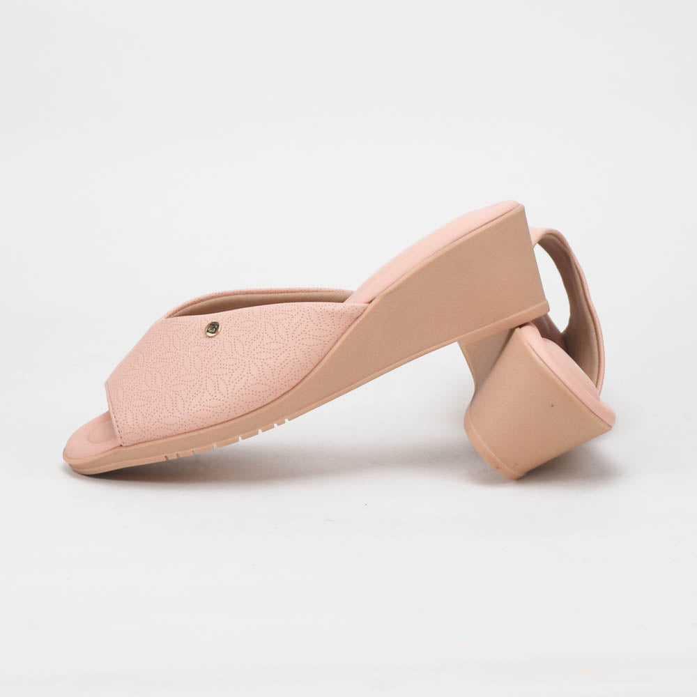Piccadilly Sabots Compensés Élégants Rose Poudré Femme