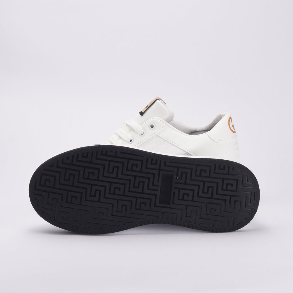 Baskets Plateforme Blanches Style Luxe Femme