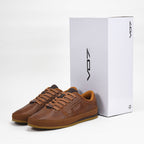 VO7 Baskets Basses Cuir Marron Élégantes Homme