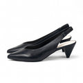 André Escarpins Slingback Élégants Noir Femme