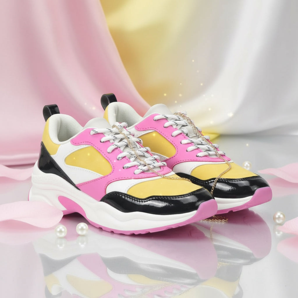 André Baskets Multicolores Style Chunky Femme