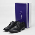 André Chaussures de Ville Élégantes en Cuir Noir Homme