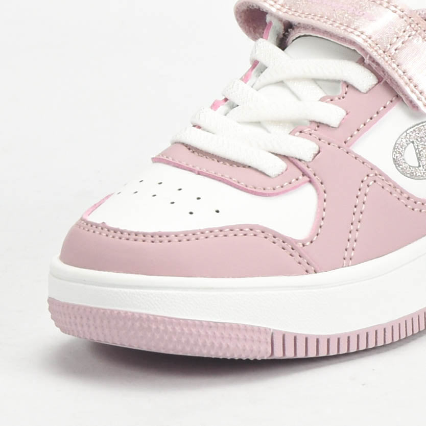 Champion Baskets Rebound 2.0 Basses Rose et Blanc Fille