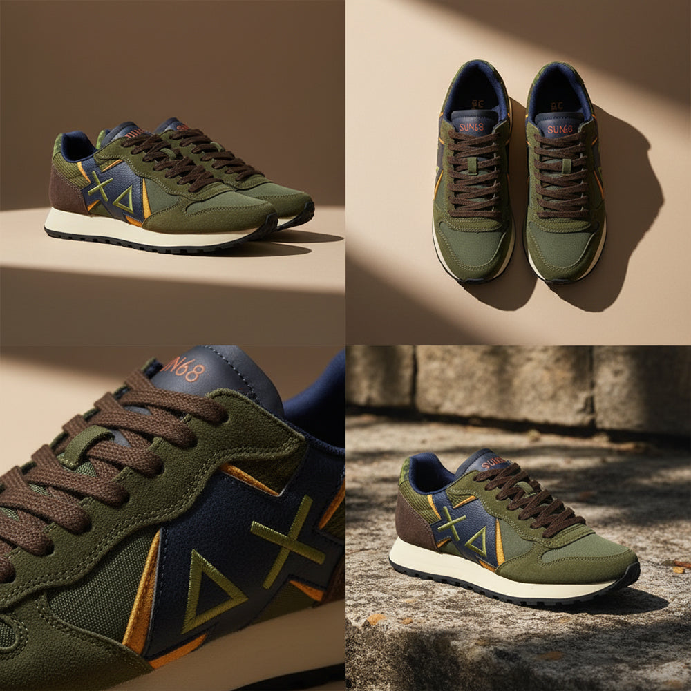 BASKET SUN68 JAKI WINTER 74 MILITARE SCURE ﻿ 10