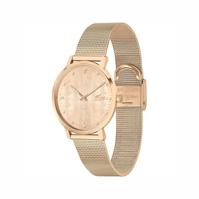 Montre Lacoste Bracelet Maille Milanaise Dorée Femme