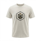 Kimland T-shirt Homme Imprimé Feuille Style Décontracté