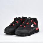 Champion Baskets Noir et Rouge Style Sportif Homme