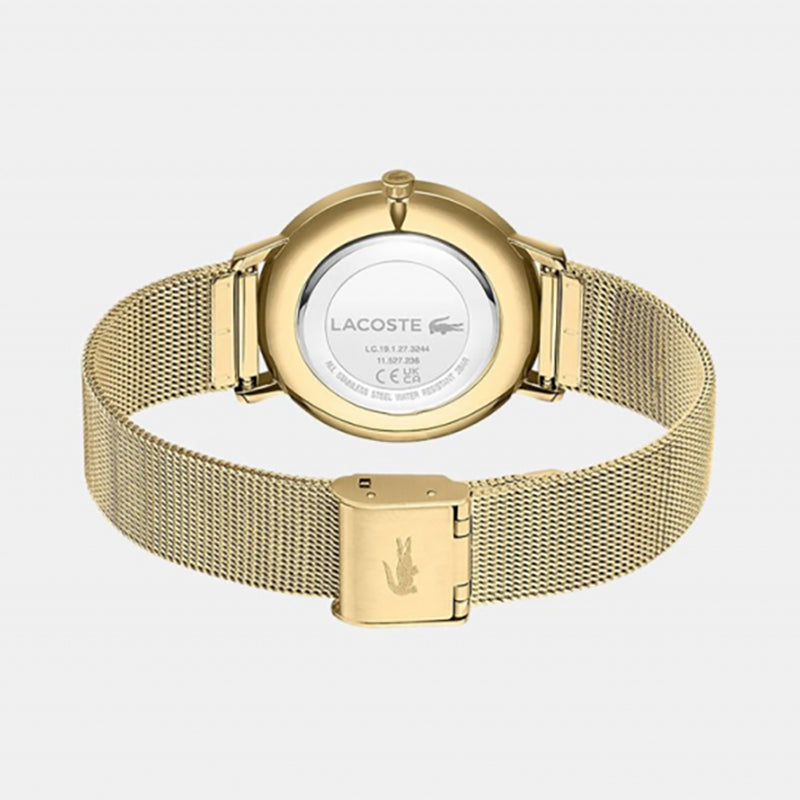 Montre Lacoste Bracelet Maille Milanaise Dorée Élégante Femme