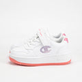 Champion Baskets Rebound Basses Blanches et Roses Fille