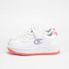 Champion Baskets Rebound Basses Blanches et Roses Fille