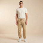 DEPART Pantalon Jogger Slim Marron Homme