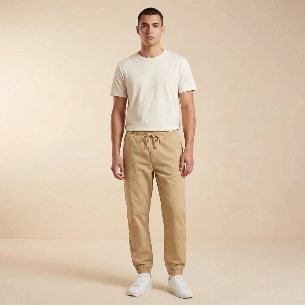 DEPART Pantalon Jogger Slim Marron Homme
