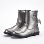 Chicco Bottines Argentées avec Cœur et Paillettes Fille