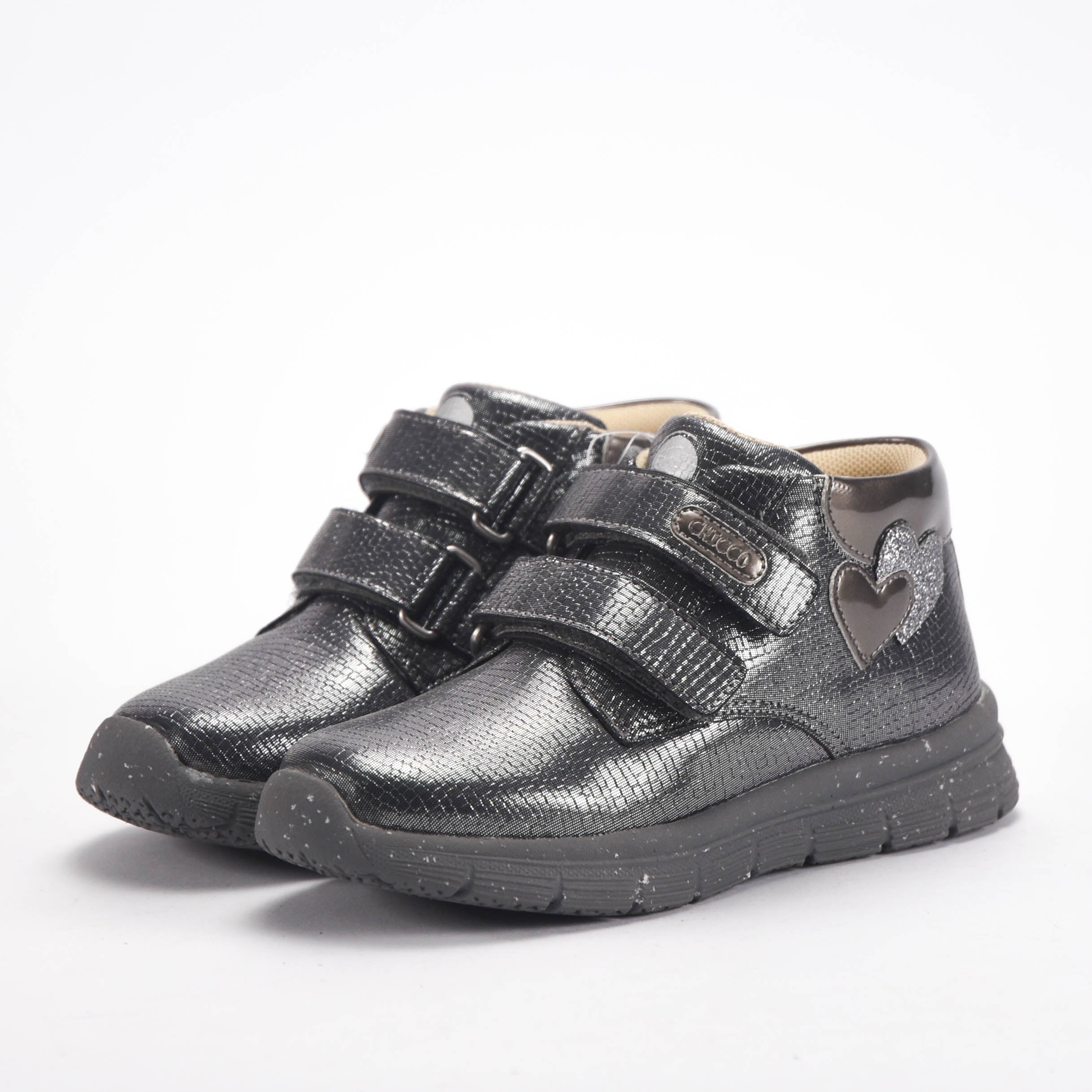 Chicco Bottines Métallisées à Scratch Fille