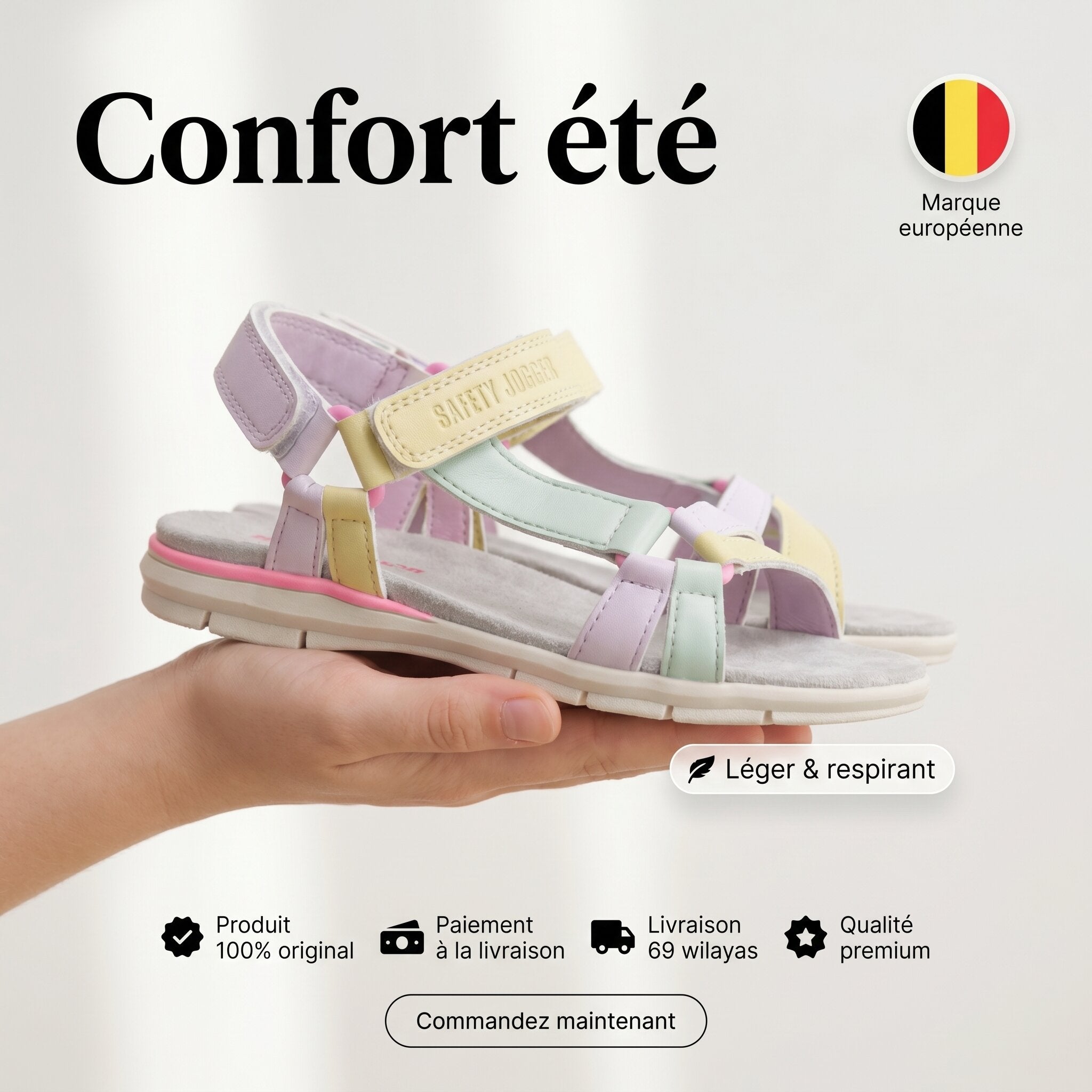 Kimland Sandales Multicolores Confortables Enfant