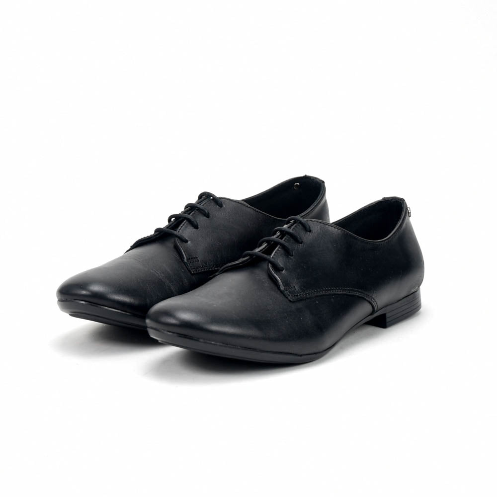 André Chaussures Derby Cuir Noir Élégantes Femme