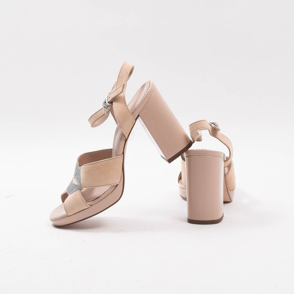 André Sandales à Talons et Détail Pailleté Femme