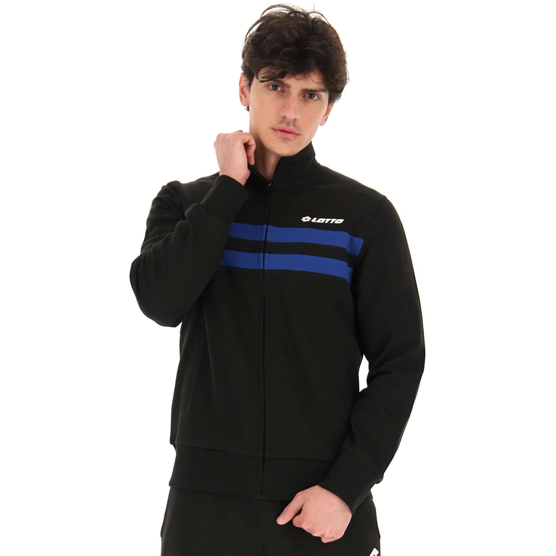 Lotto Survêtement Sportswear Confortable Noir et Bleu Homme