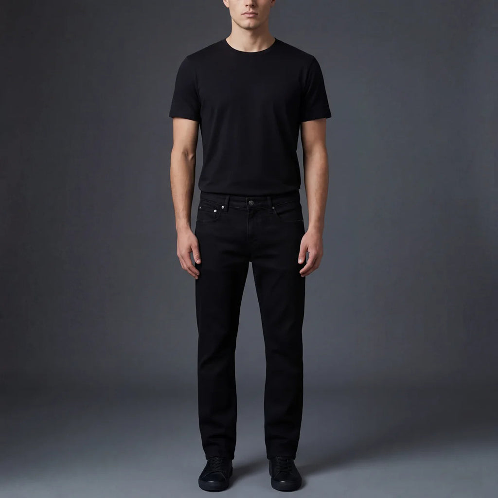 DEPART Jean Regular Noir Homme - Pantalon Classique Confortable