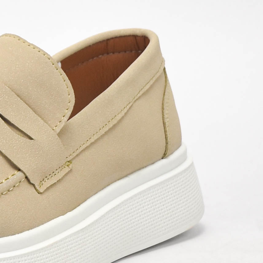 Hermès Mocassins Casual Beige Élégants Homme