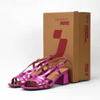 Safety Jogger Sandales à Talons Métallisées Femme