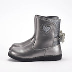 Chicco Bottines Argentées avec Cœur et Paillettes Fille