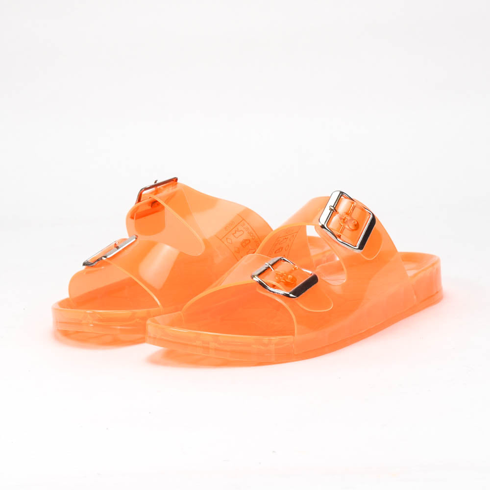 Kimland Sandales Translucides Orange Été Femme