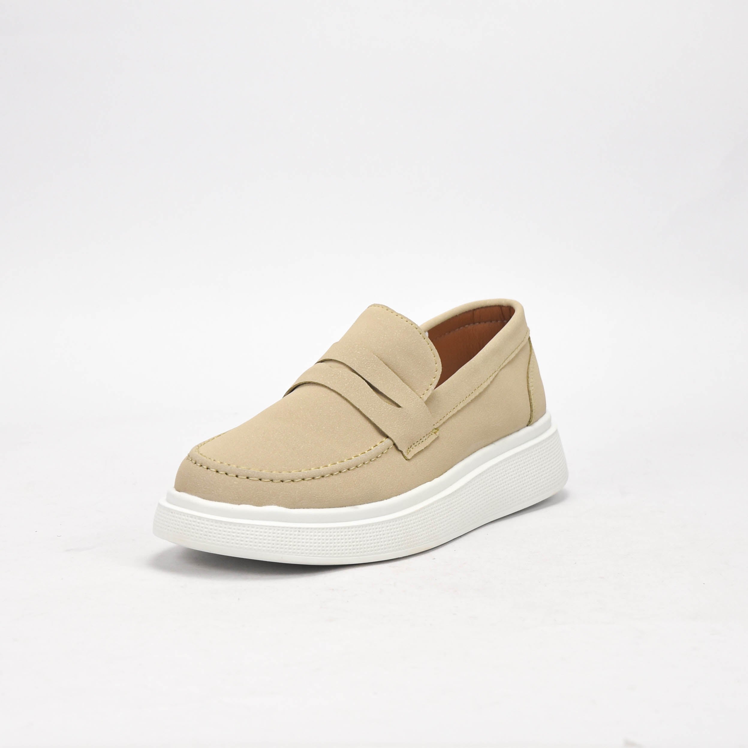 Hermès Mocassins Casual Beige Élégants Homme