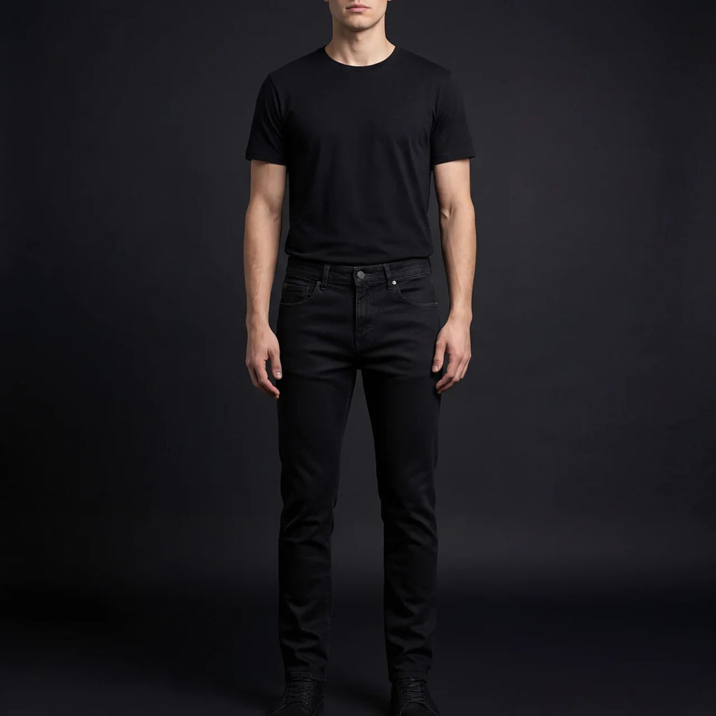 Depart Jean Slim Noir Élégant Homme