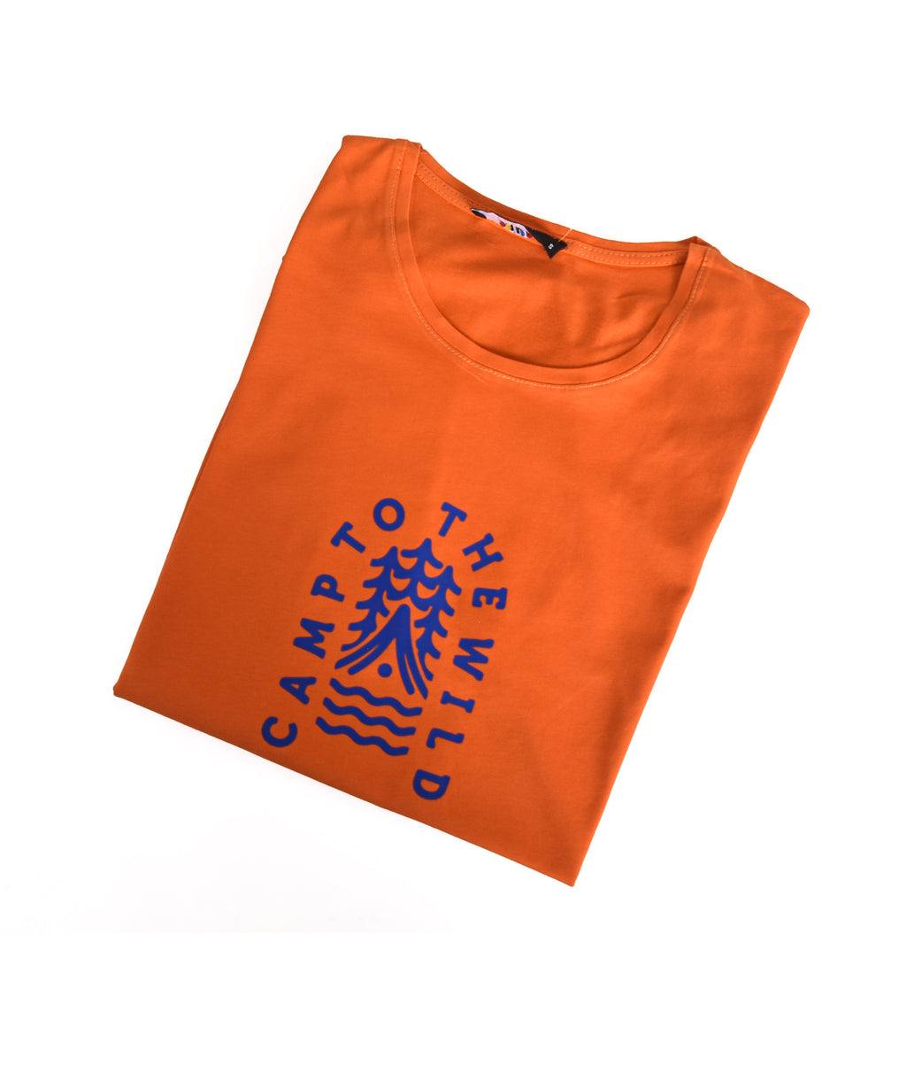 T-shirt orange 1 camp to the wild