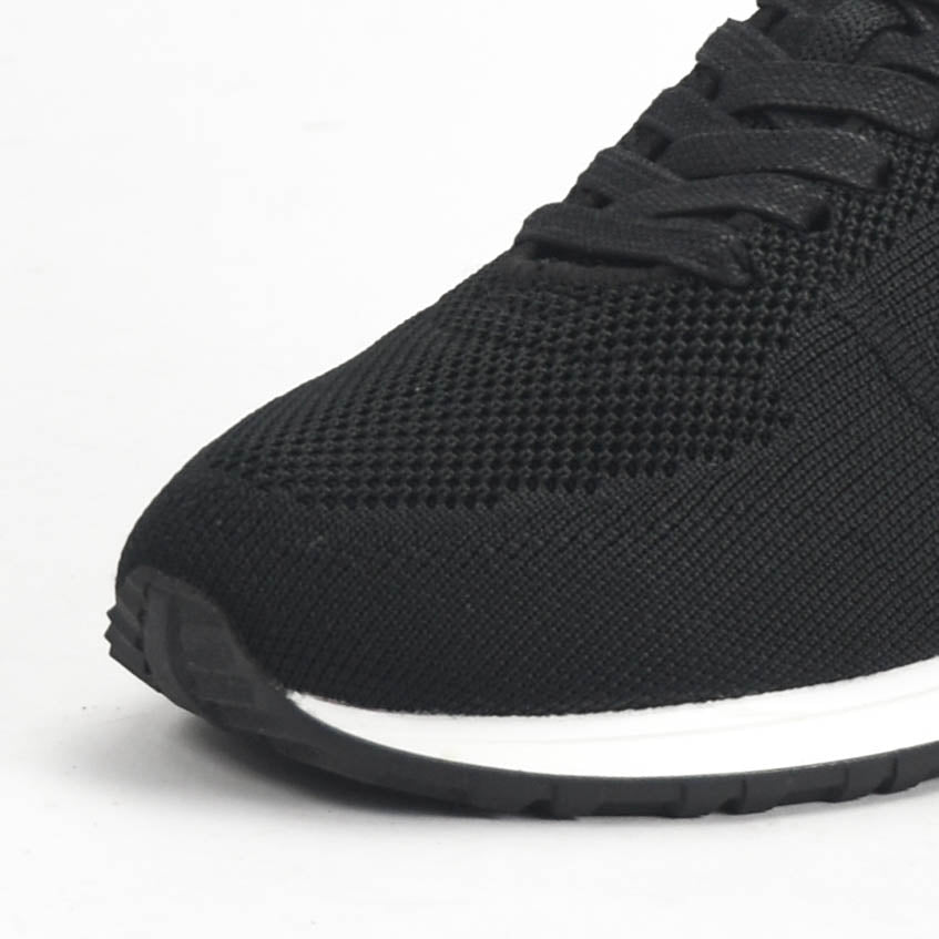 VO7 Baskets Milan Knit Noires Confortables Homme