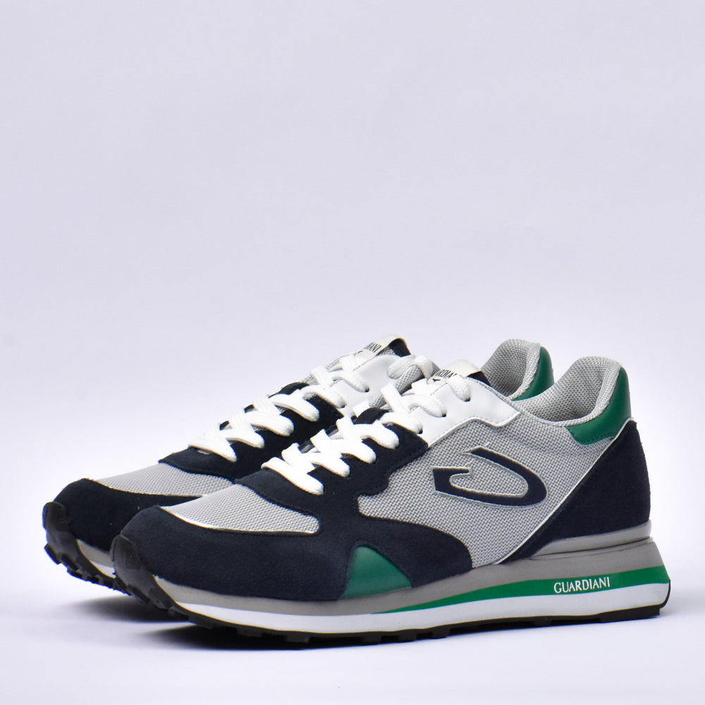Guardiani Sneakers Retro Running en Daim et Mesh Homme